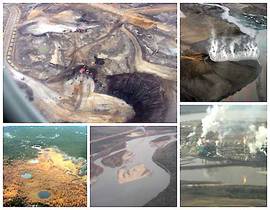 Tar sands mining collage